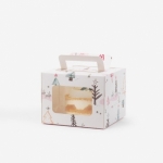 창문형 미니 케이크상자(화이트크리스마스,받침포함) 창문형 미니 케이크상자(화이트크리스마스,받침포함)