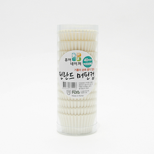 핀란드머핀컵40mm(유산지,화이트,200장) 메인이미지