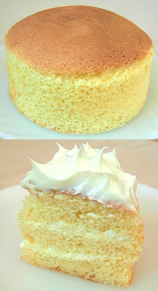바닐라 스펀지 케이크(+화이트 버터 크림)