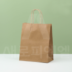 무지쇼핑백5장(크라프트,소,22x27x폭12)