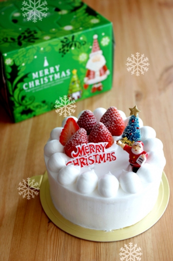크리스마스 딸기 생크림케이크